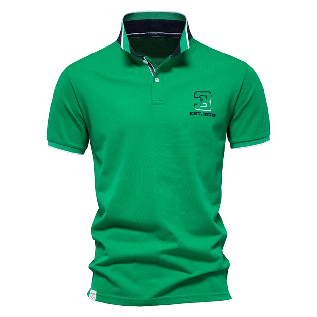 AIOPESON – Polo en coton à manches courtes pour homme